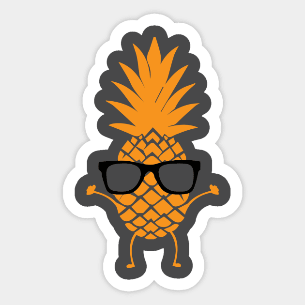 Hipster Pineapple Sticker by DANPUBLIC